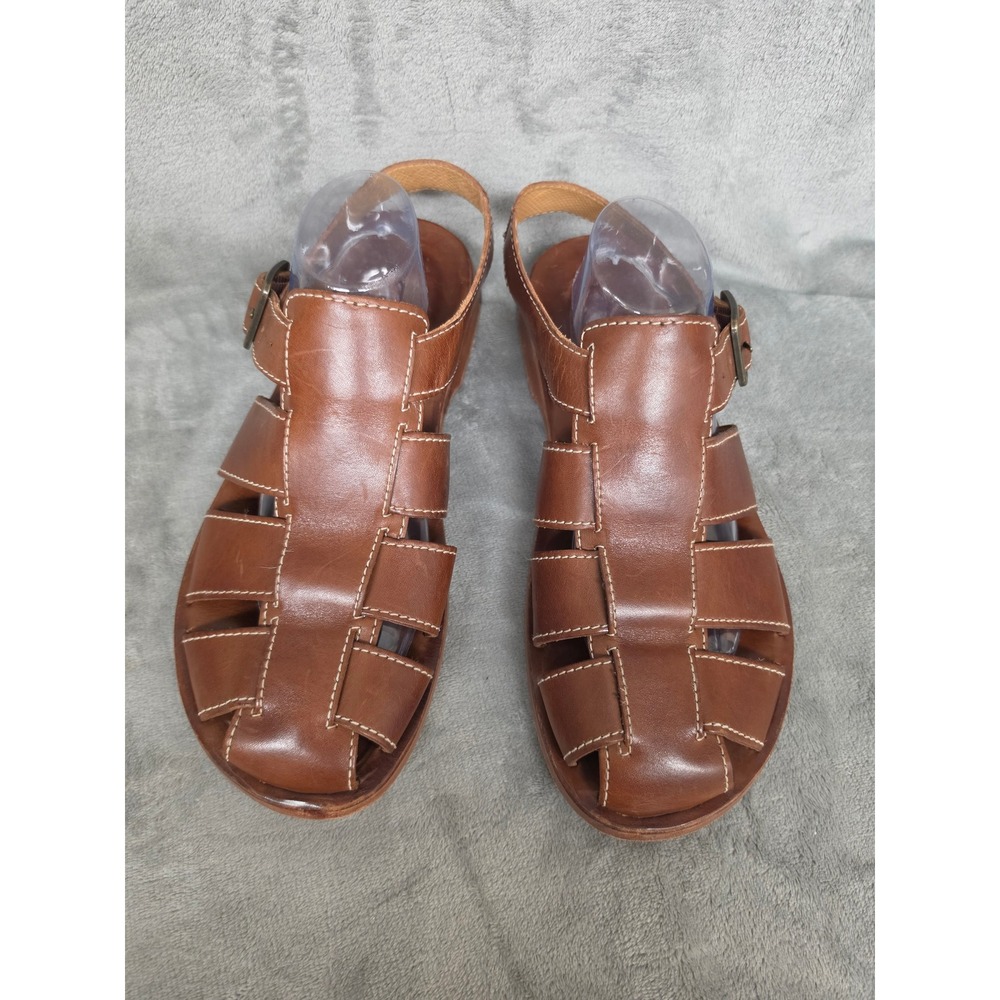 Cole Haan Men's Size 11.5 Fisherman Leather Cognac Sandals